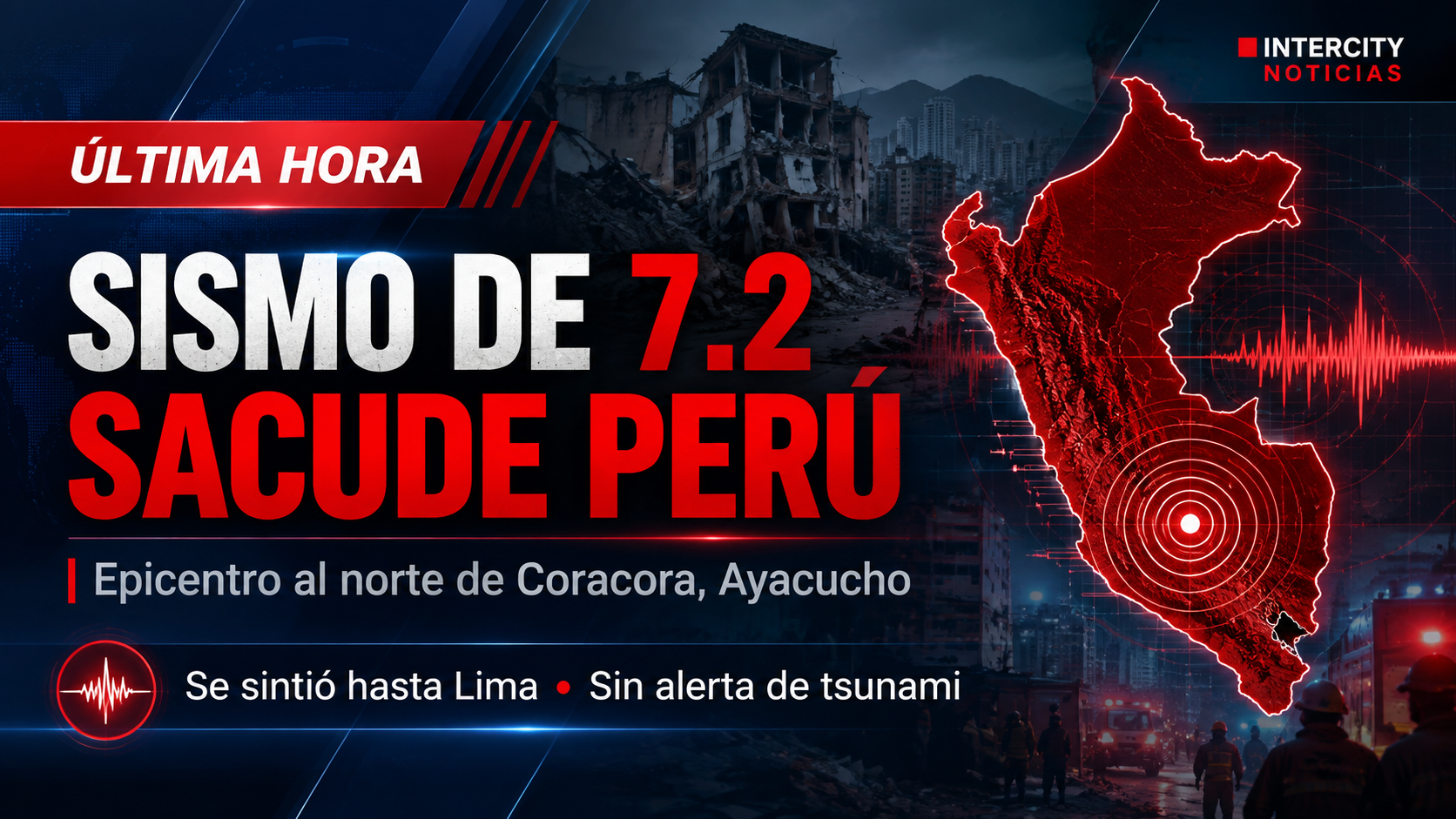Sismo de magnitud 7.2 sacude Perú hoy: epicentro en Ayacucho