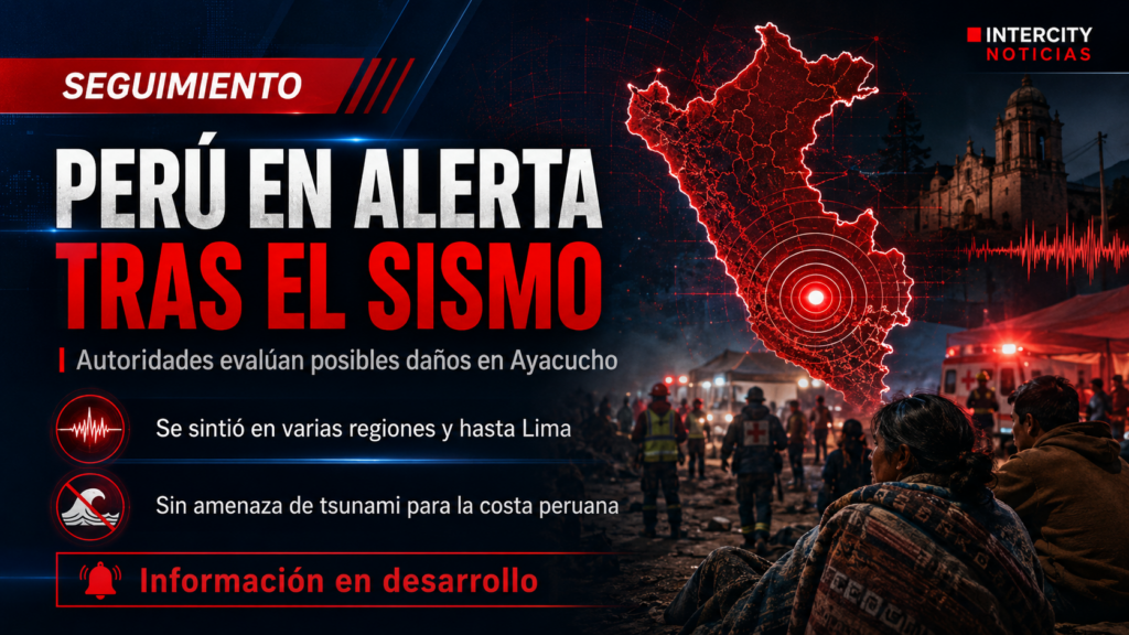 Sismo de magnitud 7.2 sacude Perú hoy: epicentro en Ayacucho
